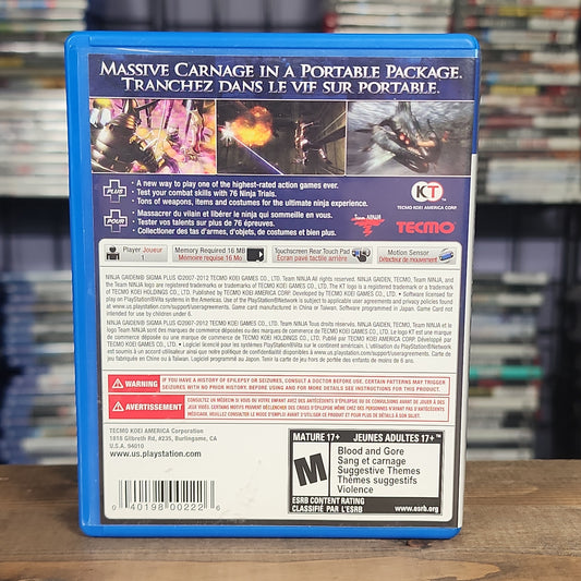 Playstation Vita - Ninja Gaiden: Sigma Plus