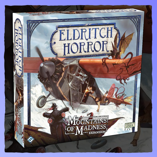 Eldritch Horror - Mountains of Madness | Expansion Retrograde Collectibles Arkham Horror Files, Board Game, Co-op, Cosmic Horror, Cthulhu, Eldritch, Fantasy Flight Games, Horr Board Games