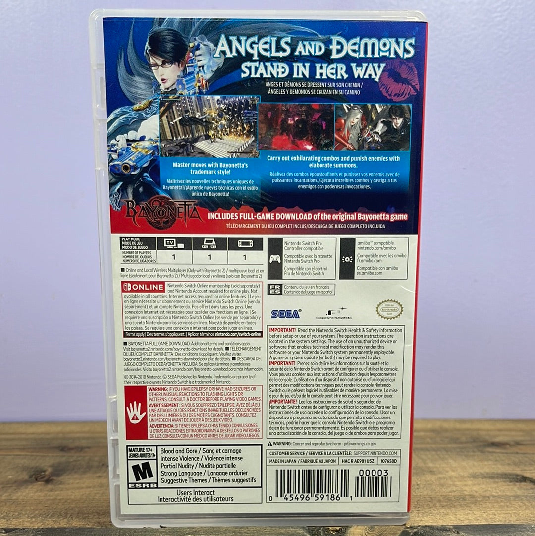 NINTENDO SWITCH - BAYONETTA 2 Retrograde Collectibles Action, Adventure, Bayonetta, Bayonetta Series, CIB, Local Multiplayer, Nintendo, Nintendo Switch, P Preowned Video Game