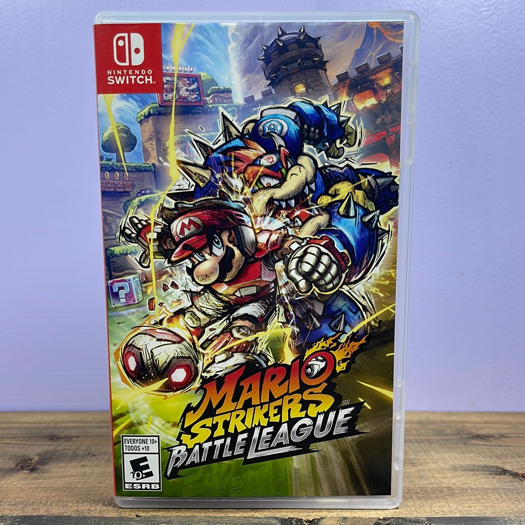 NINTENDO SWITCH - MARIO STRIKERS: BATTLE LEAGUE Retrograde Collectibles CIB, E10 Rated, Football, Futbol, Multiplayer, Next Level Games, Nintendo, Nintendo Switch, Soccer, Preowned Video Game