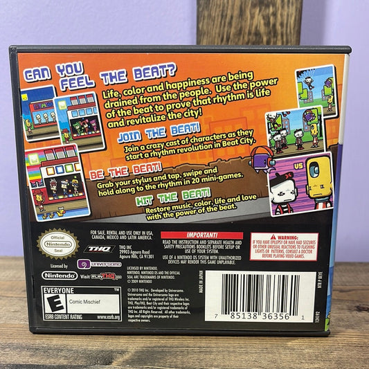 Nintendo DS - Beat City Retrograde Collectibles Action, CIB, E Rated, Music, Nintendo DS, Rhythm, THQ, Universomo Preowned Video Game