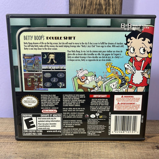 Nintendo DS - Betty Boop's Double Shift Retrograde Collectibles Betty Boop, CIB, DSI Games, E Rated, Nintendo DS, Puzzle Preowned Video Game