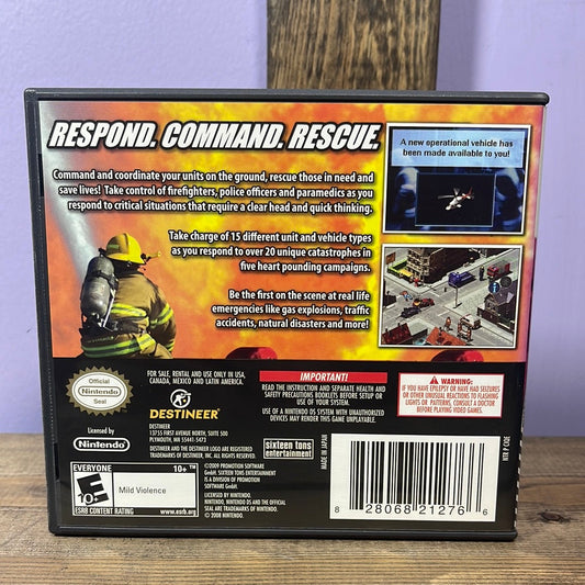 Nintendo DS - Emergency! Disaster Rescue Squad Retrograde Collectibles CIB, Destineer, E10 Rated, Nintendo DS, Simulation, Sixteen Tons Preowned Video Game