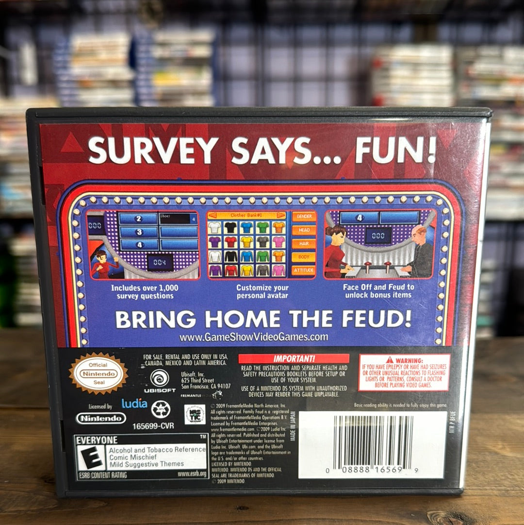 Nintendo DS - Family Feud: 2010 Edition Retrograde Collectibles CIB, DS, E Rated, Family Feud, Game Show, Ludia Inc, Nintendo DS, Trivia, TV Tie-In, Ubisoft Preowned Video Game