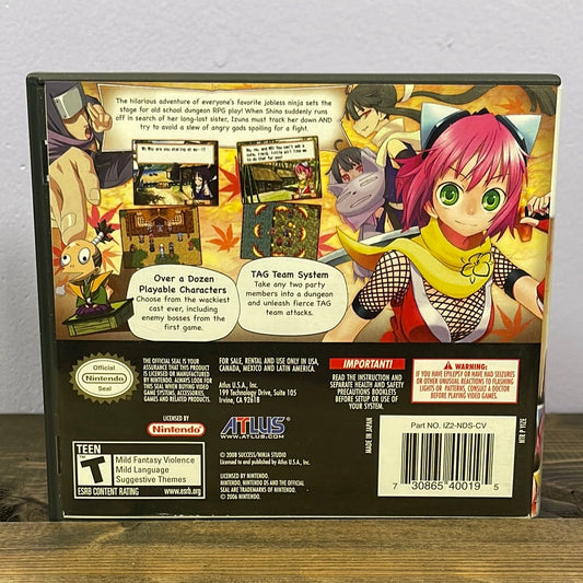 Nintendo DS - Izuna 2: The Unemployed Ninja Returns Retrograde Collectibles Anime, Atlus, CIB, DS, Izuna, Nintendo DS, Roguelike, T Rated, Weeb Preowned Video Game