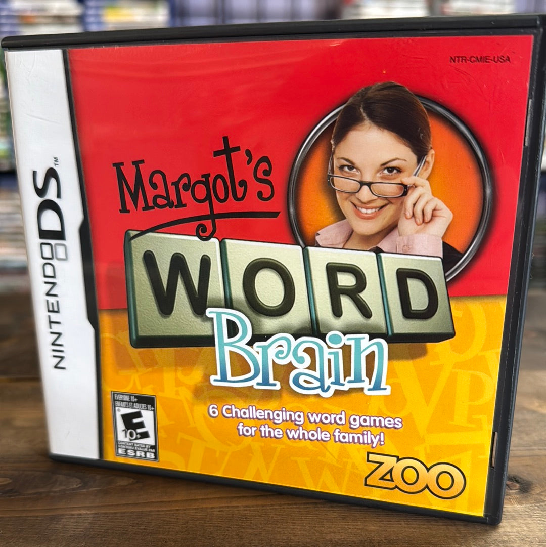Nintendo DS - Margot's Word Brain Retrograde Collectibles CIB, DS, E10 Rated, Edutainment, Nintendo DS, Puzzle, Slam Productions, Word Puzzle Preowned Video Game
