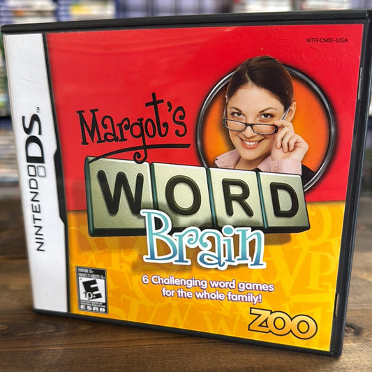 Nintendo DS - Margot's Word Brain Retrograde Collectibles CIB, DS, E10 Rated, Edutainment, Nintendo DS, Puzzle, Slam Productions, Word Puzzle Preowned Video Game 