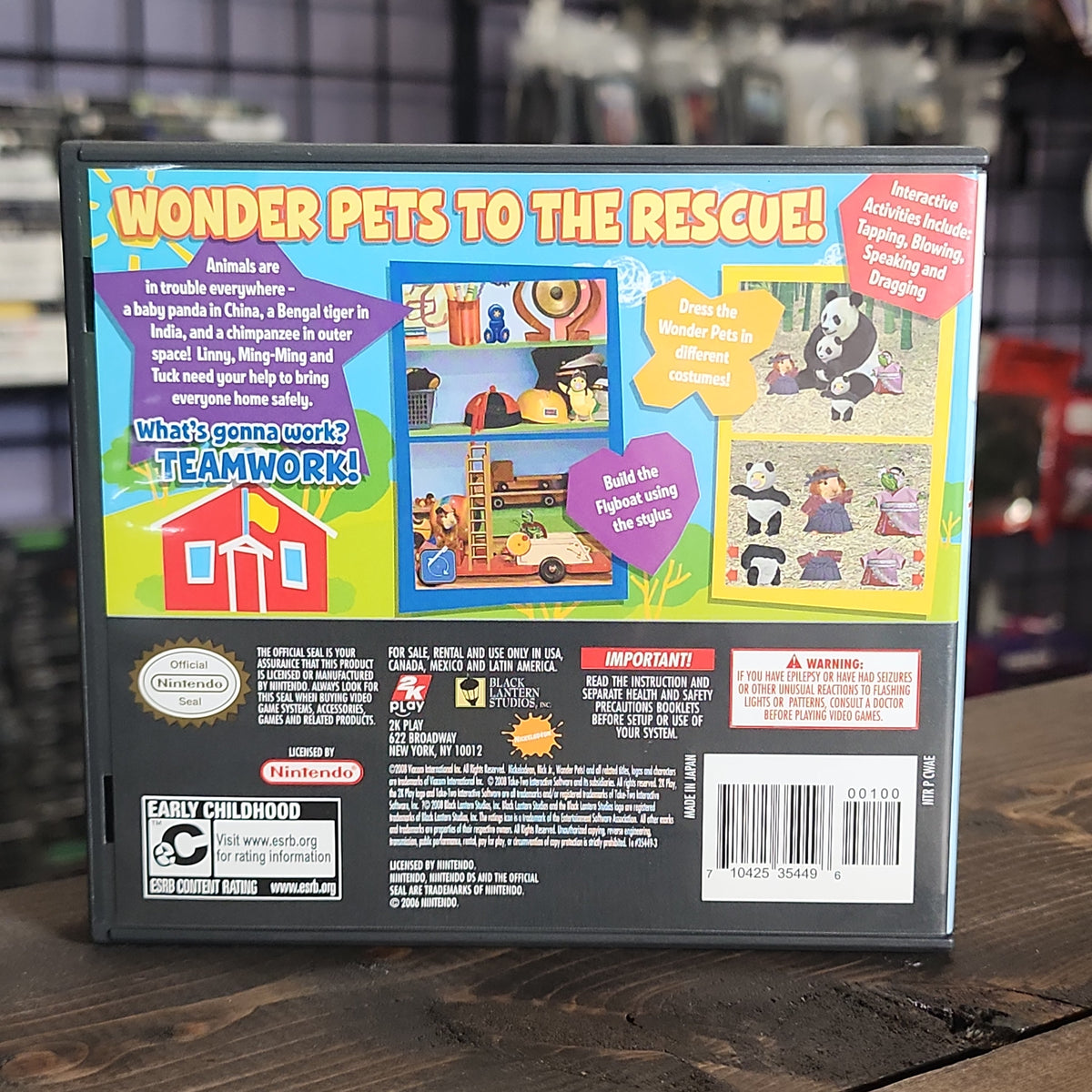 Nintendo DS - Wonder Pets: Save the Animals Retrograde Collectibles 2K Play, Black Lantern Studios, CIB, DS, EC Rated, Edutainment, Nickelodeon, Nintendo DS, Take-Two I Preowned Video Game