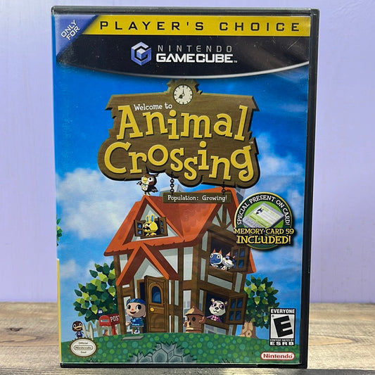Nintendo Gamecube - Animal Crossing [Player's Choice and Memory Card] Retrograde Collectibles Animal Crossing, E Rated, Gamecube, Nintendo Gamecube, Virtual Life Preowned Video Game 