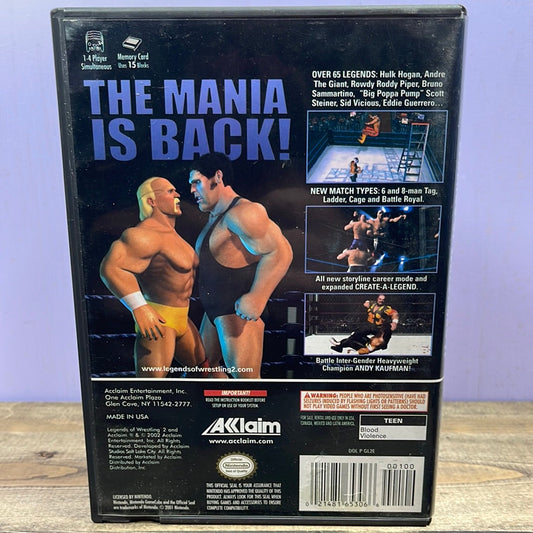 Nintendo Gamecube - Legends of Wrestling II Retrograde Collectibles Acclaim, Action, CIB, Fighting, Gamecube, Legend, Mania, Nintendo, Nintendo Gamecube, Sports, Teen R Preowned Video Game