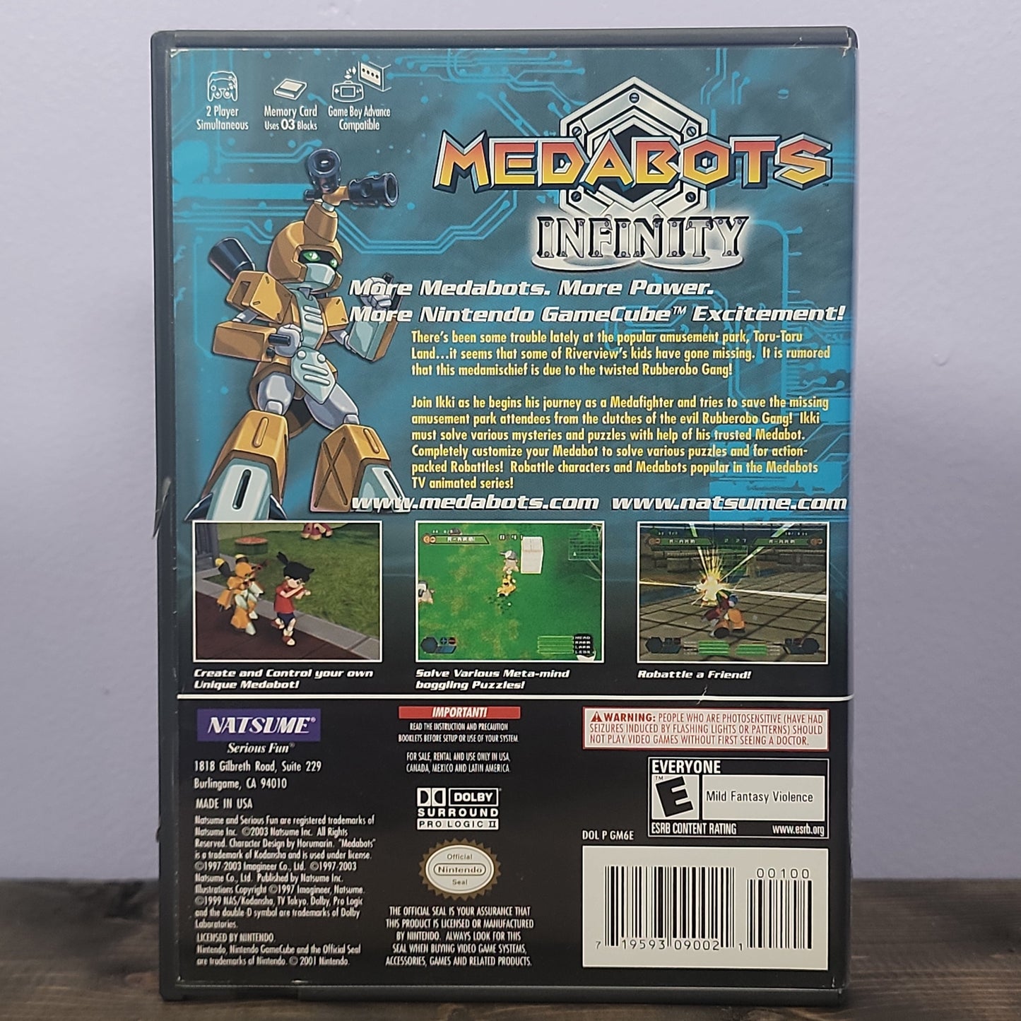 Nintendo Gamecube - Medabots Infinity Retrograde Collectibles Action, Adventure, CIB, E Rated, GCN, Mech, Natsume, Nintendo Gamecube, Robot Preowned Video Game