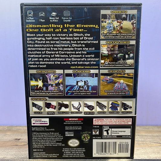 Nintendo Gamecube - Metal Arms: Glitch in the System Retrograde Collectibles Action, CIB, gamecube, GCN, nintendo, nintendo gamecube, shooter, T Rated, third person shooter Preowned Video Game