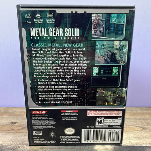Nintendo Gamecube - Metal Gear Solid The Twin Snakes Retrograde Collectibles Action, Adventure, CIB, Gamecube, M Rated, Military, Nintendo Gamecube, Sci Fi Preowned Video Game 