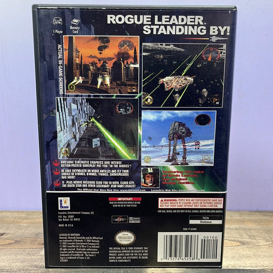 Nintendo Gamecube - Star Wars Rogue Leader Rogue Squadron II Retrograde Collectibles CIB, Gamecube, LucasArts, Lucasfilm, Nintendo, Nintendo Gamecube, Sci Fi, Space, Spaceship, Star War Preowned Video Game