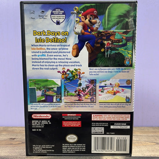 Nintendo Gamecube - Super Mario Sunshine Retrograde Collectibles Action, Adventure, CIB, E Rated, Gamecube, Mario, Nintendo Gamecube, Platformer, Super Mario Series Preowned Video Game