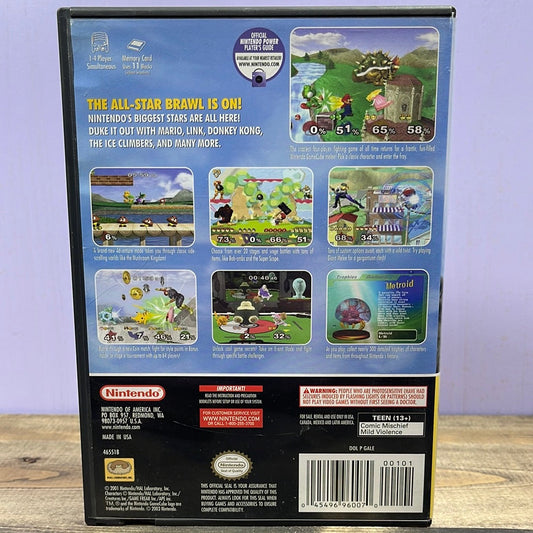 Nintendo Gamecube - Super Smash Bros. Melee [Player’s Choice] Retrograde Collectibles CIB, Fighting, Gamecube, HAL Laboratory, Kirby, Mario, Nintendo Gamecube, Teen Rated Preowned Video Game 