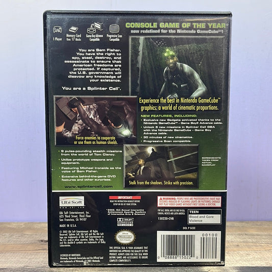 Nintendo Gamecube - Tom Clancy's Splinter Cell Retrograde Collectibles Action, Adventure, CIB, Gamecube, Nintendo Gamecube, T Rated, Tom Clancy, Ubisoft Preowned Video Game