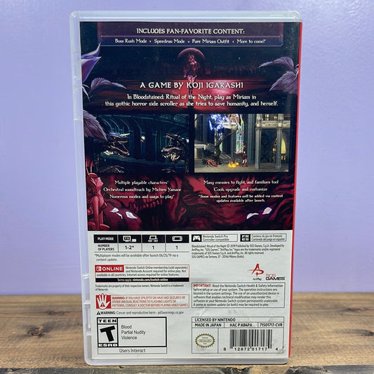 Nintendo Switch - Bloodstained Retrograde Collectibles 505Games, Action, ArtPlay, CIB, Nintendo, Nintendo Switch, Platformer, RPG, Switch, Teen Rated Preowned Video Game