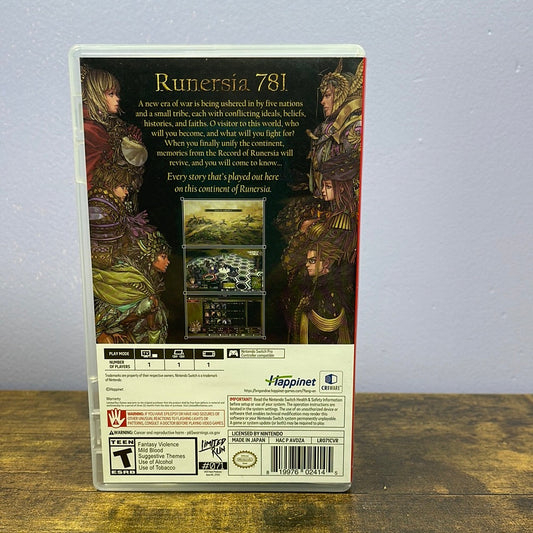 Nintendo Switch - Brigandine: The Legend of Runersia Retrograde Collectibles CIB, Fantasy, Grand Strategy, Happinet, Limited Run, Nintendo Switch, Roleplaying Game, RPG, Single Preowned Video Game