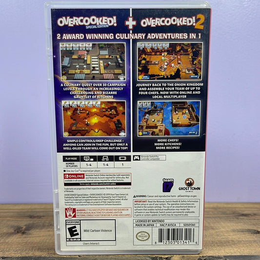 Nintendo Switch - Overcooked! Special Edition + Overcooked 2 Retrograde Collectibles CIB, E Rated, Ghost Town Games, Nintendo, Nintendo Switch, Switch, Team 17 Preowned Video Game