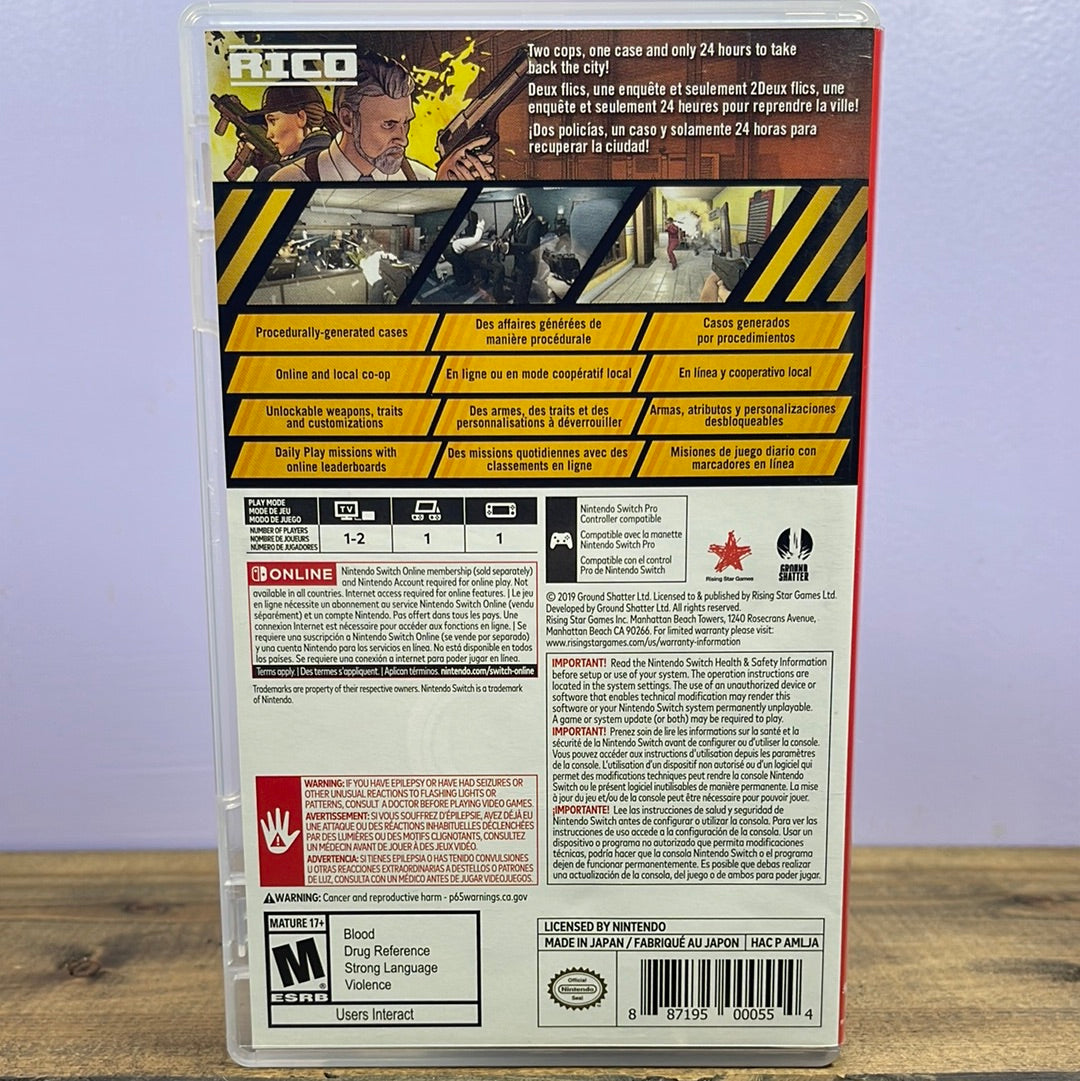 Nintendo Switch - Rico Retrograde Collectibles Action, CIB, First Person Shooter, Ground Shatter, M Rated, Nintendo, Nintendo Switch, Rising Star G Preowned Video Game