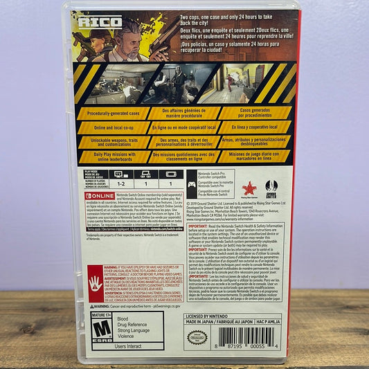 Nintendo Switch - Rico Retrograde Collectibles Action, CIB, First Person Shooter, Ground Shatter, M Rated, Nintendo, Nintendo Switch, Rising Star G Preowned Video Game