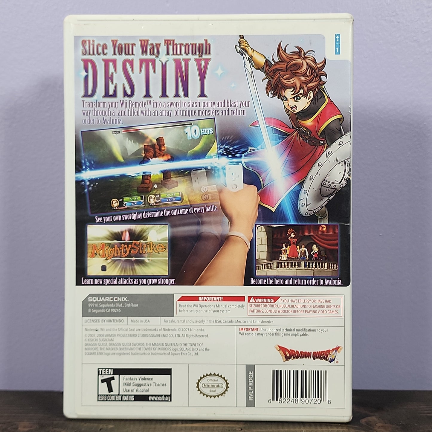 Nintendo Wii - Dragon Quest Swords: The Masked Queen and the Tower of Mirrors Retrograde Collectibles CIB, Dragon Quest, Eighting, Genius Sonority Inc, JRPG, Nintendo, RPG, T Rated, Wii Preowned Video Game