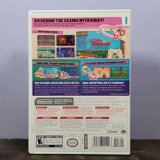 Nintendo Wii - Kirby's Epic Yarn Retrograde Collectibles Adventure, CIB, E Rated, Good-Feel, Kirby Series, Nintendo, Nintendo Wii, Platformer, Wii Preowned Video Game