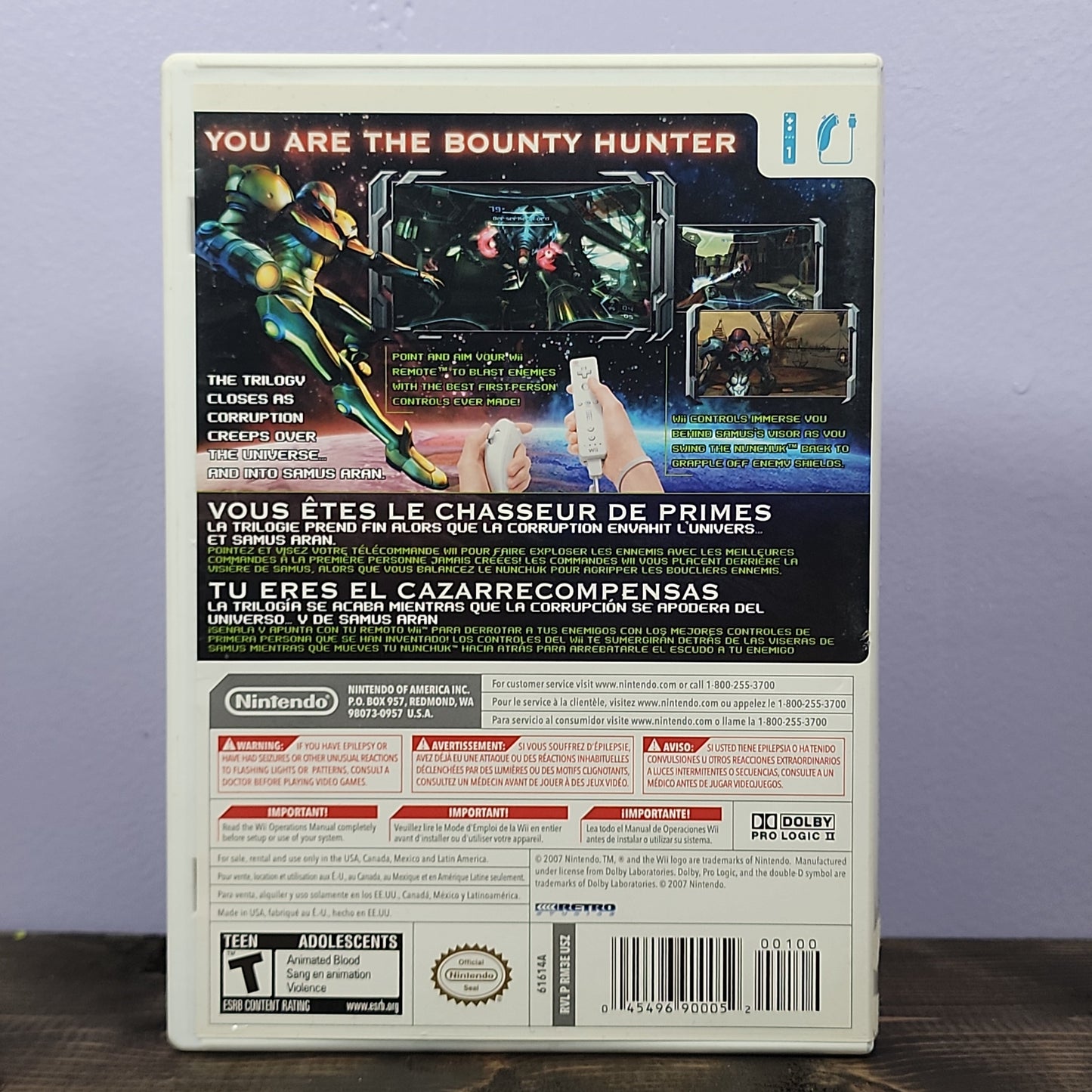 Nintendo Wii - Metroid Prime 3 Corruption Retrograde Collectibles Action, CIB, First Person Shooter, Metroid Series, Nintendo Wii, Retro Studios, Sci-Fi, T Rated, Wii Preowned Video Game