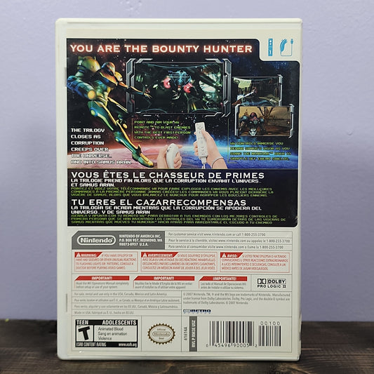 Nintendo Wii - Metroid Prime 3 Corruption Retrograde Collectibles Action, CIB, First Person Shooter, Metroid Series, Nintendo Wii, Retro Studios, Sci-Fi, T Rated, Wii Preowned Video Game