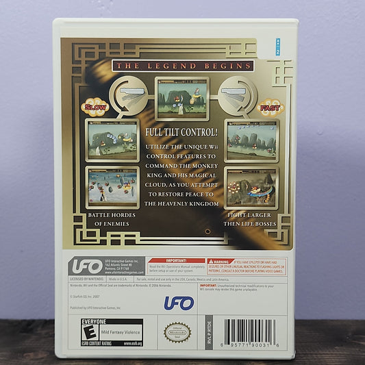 Nintendo Wii - Monkey King: The Legend Begins Retrograde Collectibles Action, CIB, E Rated, Horizontal Shooter, Nintendo Wii, Opera House, Shoot 'Em Up, Shooter, UFO, Ver Preowned Video Game
