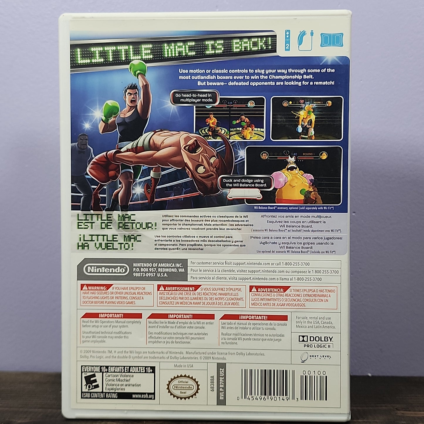 Nintendo Wii - Punch-Out!! Retrograde Collectibles Action, Balance Board Compatible, Boxing, E10 Rated, Next Level Games, Nintendo Wii, Punch Out Serie Preowned Video Game