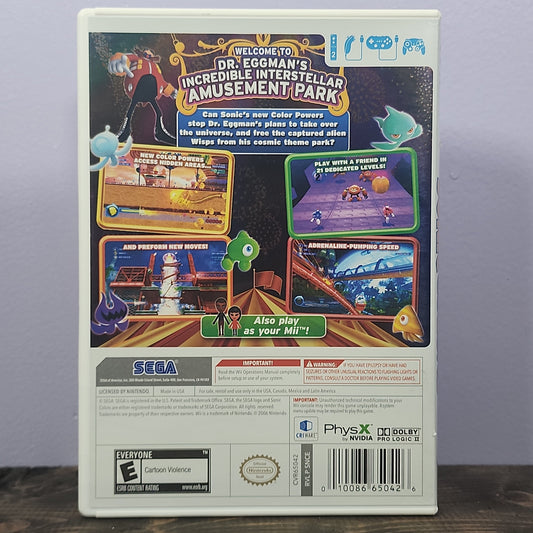 Nintendo Wii - Sonic Colors Retrograde Collectibles 2D, 3D, Action, E Rated, Nintendo Wii, Platformer, SEGA, Sonic Team, Sonic the Hedgehog Series, Wii Preowned Video Game