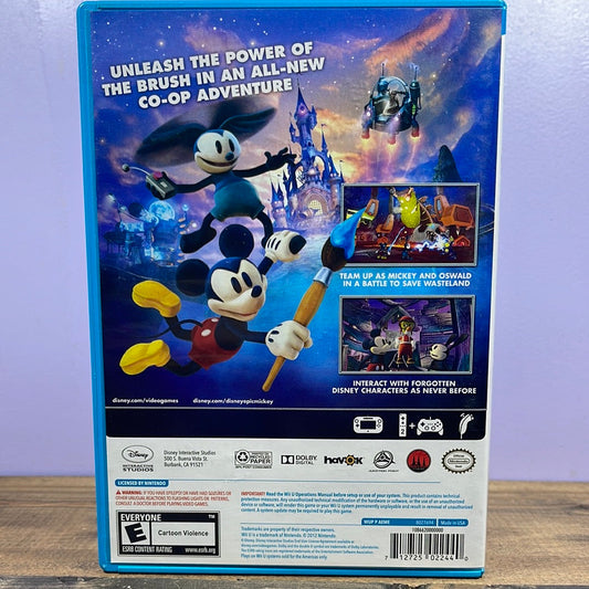 Nintendo Wii U - Epic Mickey 2 The Power of Two Retrograde Collectibles Action, CIB, Disney, E Rated, Nintendo Wii U, platformer, Wii U, WiiU Preowned Video Game