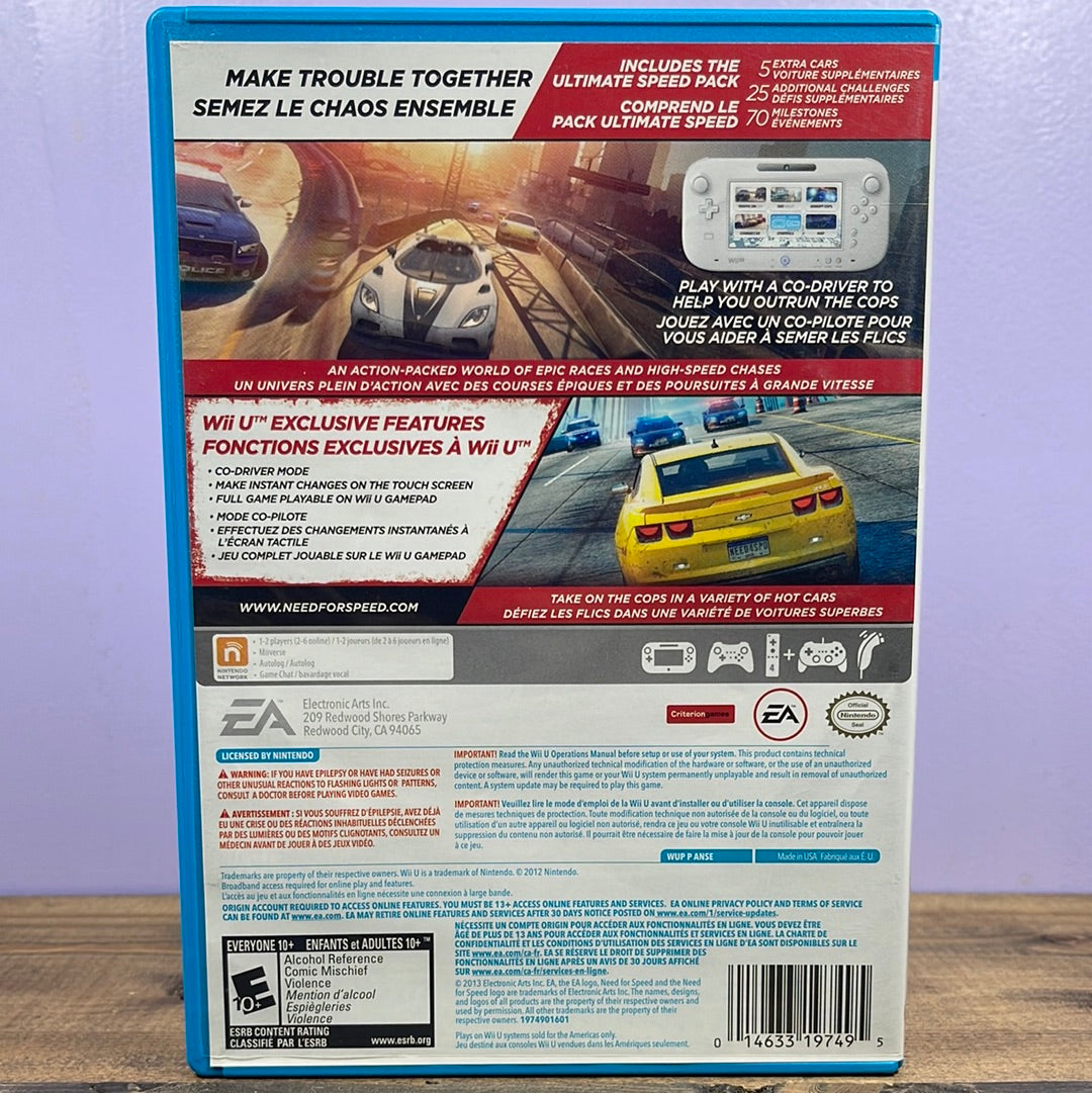 Nintendo Wii U - Need For Speed Most Wanted U Retrograde Collectibles CIB, Driving, E10 Rated, EA, Need for Speed, Nintendo Wii U, Racing, Wii U, WiiU Preowned Video Game