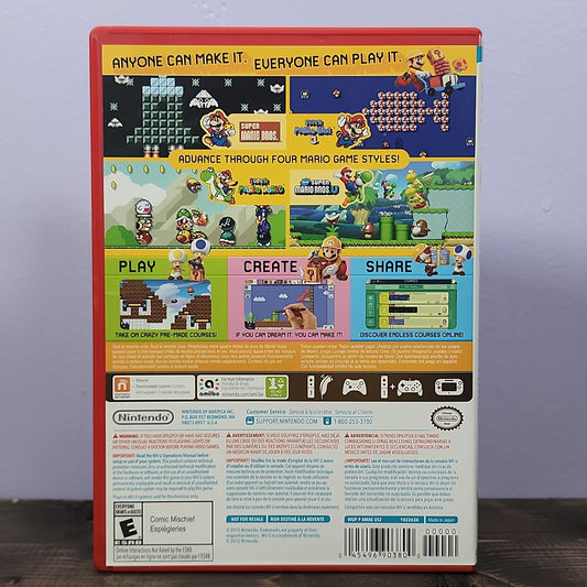 Nintendo Wii U - Super Mario Maker Retrograde Collectibles Amiibo Compatible, Amiibo Support, CIB, E Rated, Nintendo Wii U, Super Mario Series Preowned Video Game 