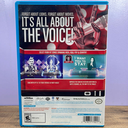 Nintendo Wii U - The Voice I Want You Retrograde Collectibles Activision, CIB, E10 Rated, Music, Nintendo Wii U, Rhythm, Sing, Warner Bros, Wii U, WiiU Preowned Video Game 