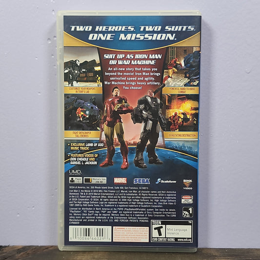 PSP - Iron Man 2 Retrograde Collectibles Action, Adventure, CIB, Iron Man, Marvel, Playstation Portable, PSP, Sega, Superhero, T Rated Preowned Video Game