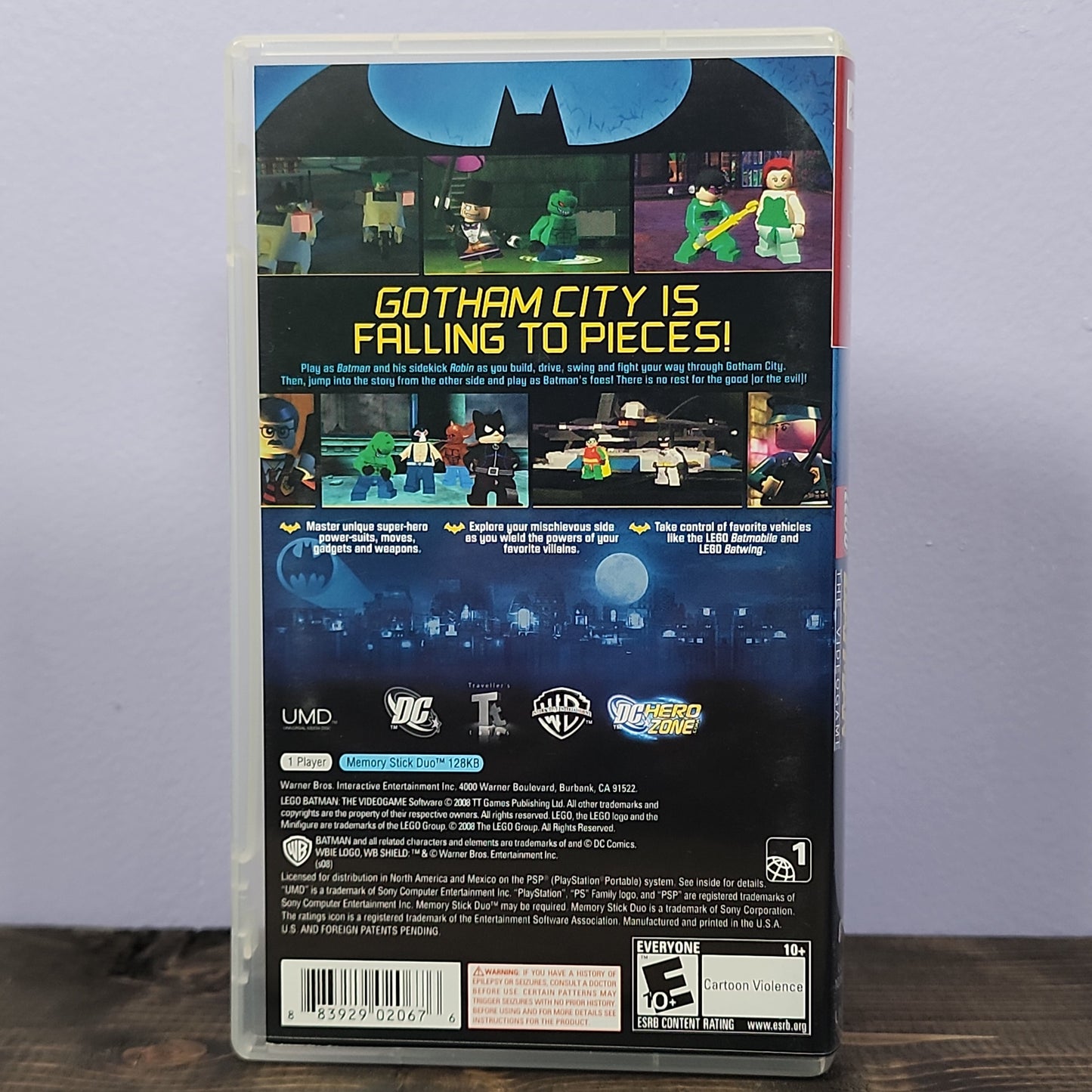 PSP - LEGO Batman the Video Game Retrograde Collectibles Batman, Cat-woman, CIB, Clayface, DC, Harley Quinn, Joker, LEGO, Mr. Freeze, Multiplayer, Playstatio Preowned Video Game