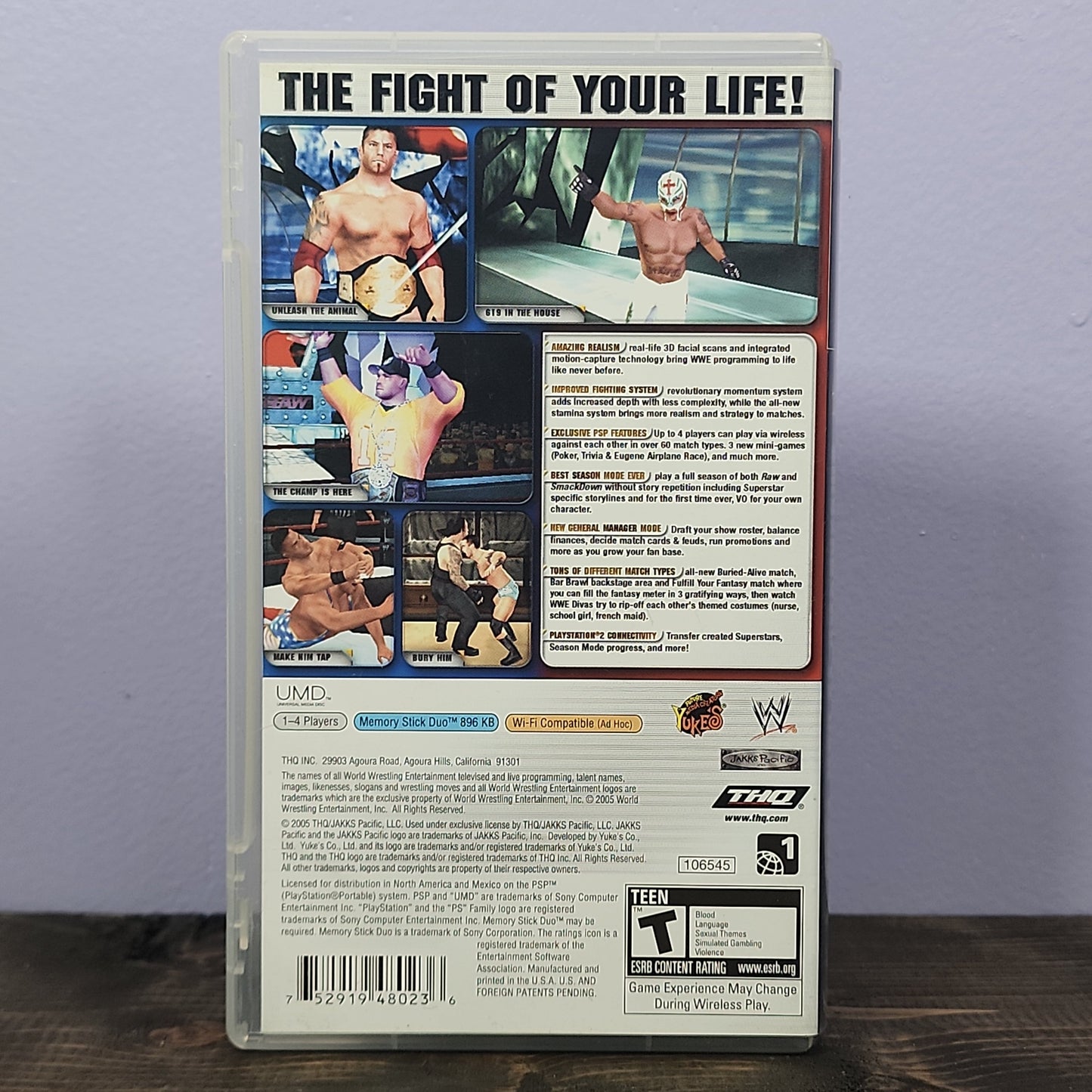 PSP - WWE Smackdown Vs. Raw 2006 Retrograde Collectibles Action, CIB, Playstation Portable, PSP, Smackdown vs Raw, Sony, T Rated, THQ, Wrestling, WWE, Yuke's Preowned Video Game