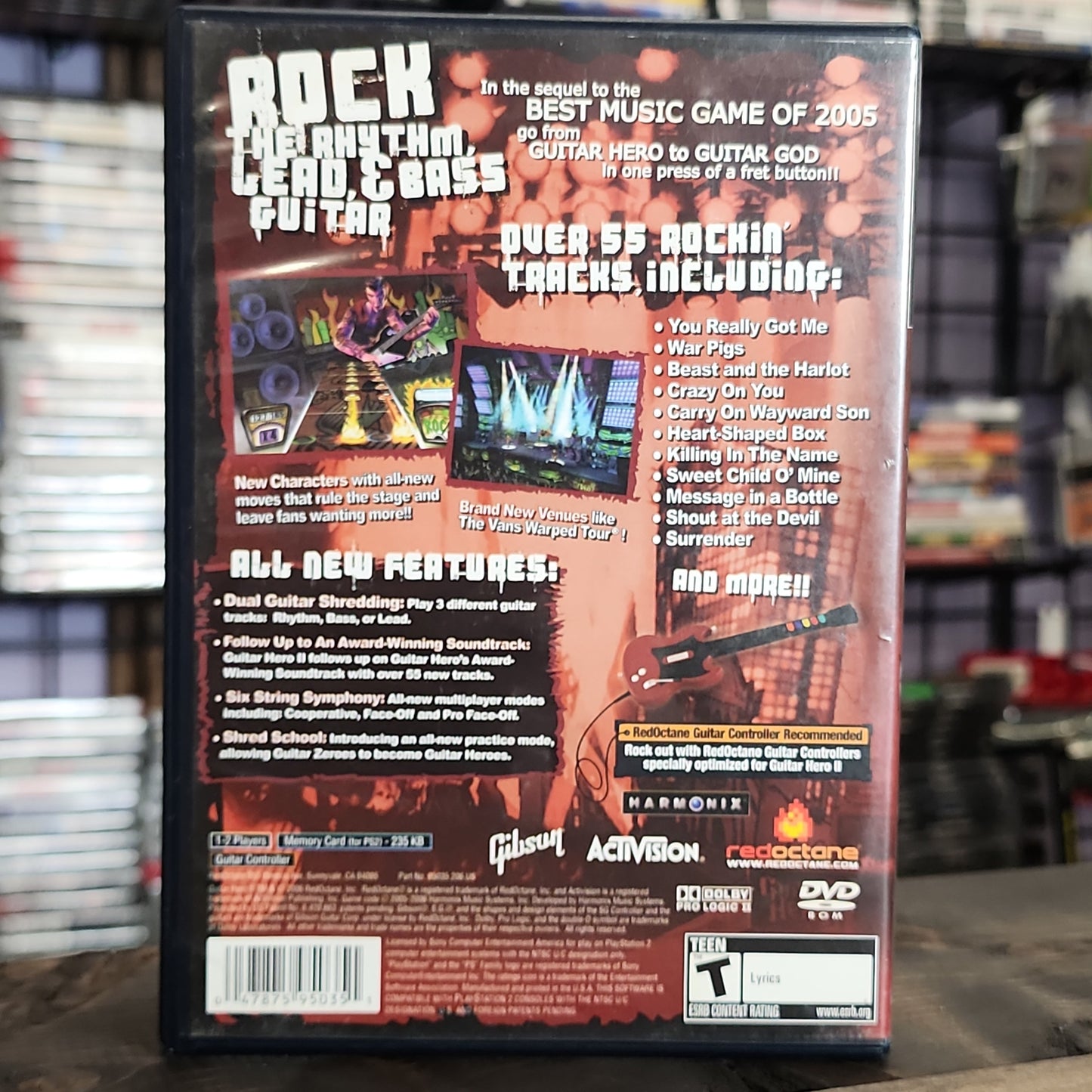 Playstation 2 - Guitar Hero II Retrograde Collectibles CIB, Guitar Hero, Harmonix, Playstation 2, PS2, RedOctane, Rhythm, T Rated Preowned Video Game