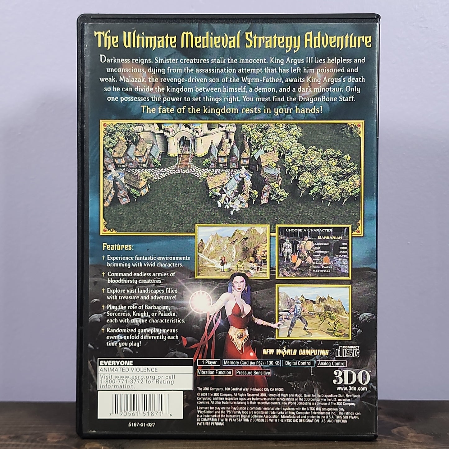 Playstation 2 - Heroes of Might and Magic Retrograde Collectibles 3DO, CIB, E Rated, Fantasy, Might and Magic, New World Computing, Playstation 2, PS2, RPG, Strategy, Preowned Video Game