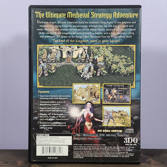 Playstation 2 - Heroes of Might and Magic Retrograde Collectibles 3DO, CIB, E Rated, Fantasy, Might and Magic, New World Computing, Playstation 2, PS2, RPG, Strategy, Preowned Video Game
