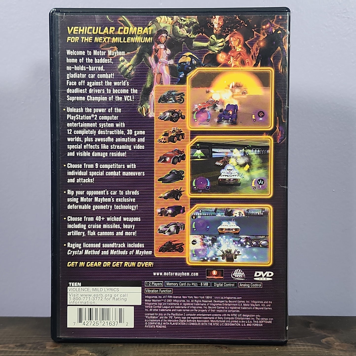 Playstation 2 - Motor Mayhem Retrograde Collectibles Action, Automobile, CIB, Infogrames, Motor Mayhem, Playstation 2, PS2, T Rated, VCL Preowned Video Game