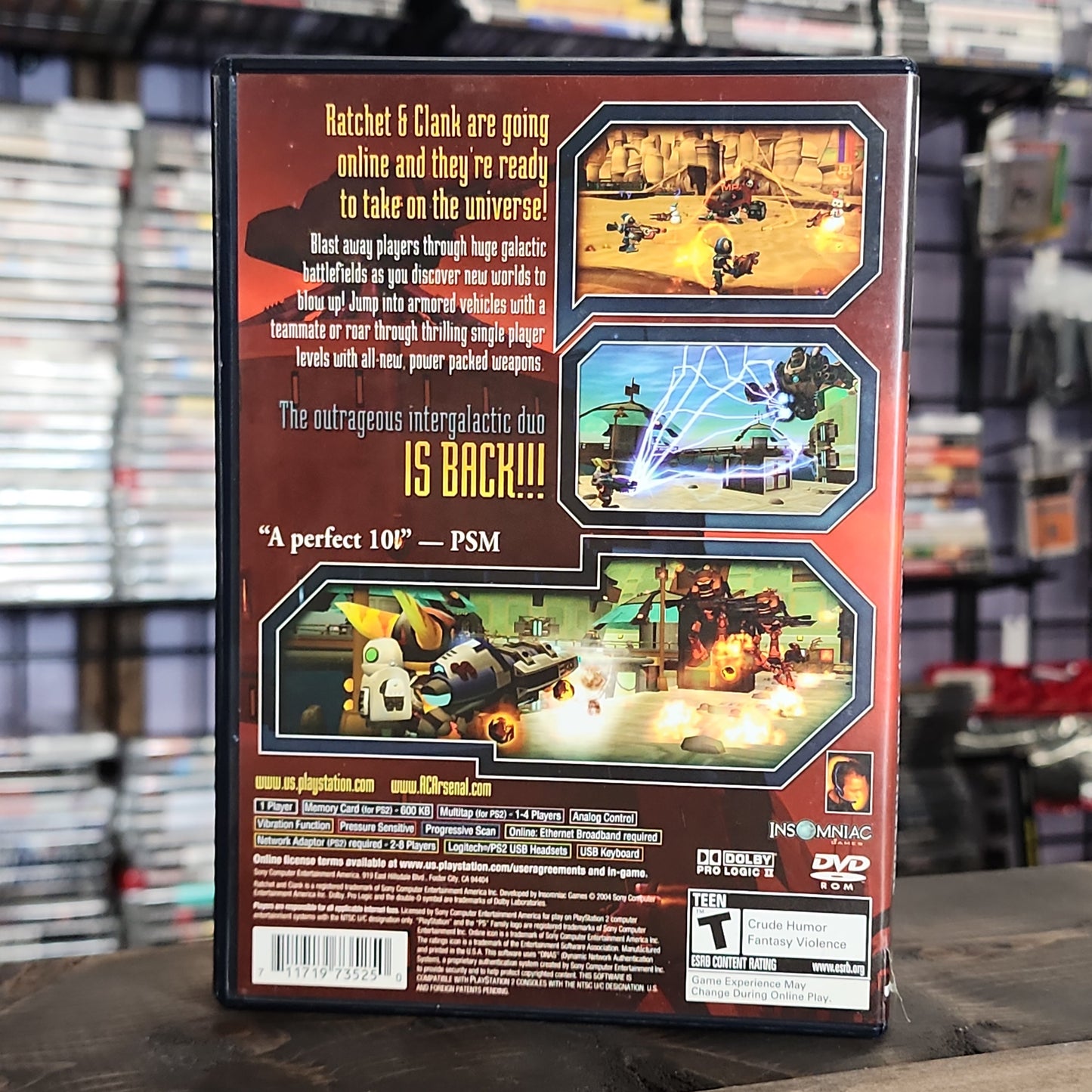 Playstation 2 - Ratchet & Clank: Up Your Arsenal Retrograde Collectibles Action, CIB, Insomniac Games, Playstation 2, PS2, Ratchet and Clank, SCEA, Sci-Fi, T Rated Preowned Video Game