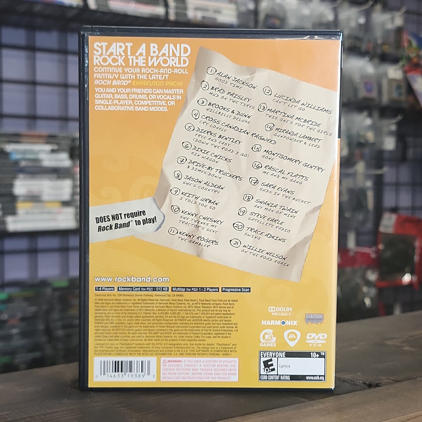 Playstation 2 - Rock Band: Country Track Pack Retrograde Collectibles CIB, E10 Rated, EA Games, Expansion Pack, Harmonix, MTV Games, Music, Playstation 2, PS2, Rhythm, Ro Preowned Video Game