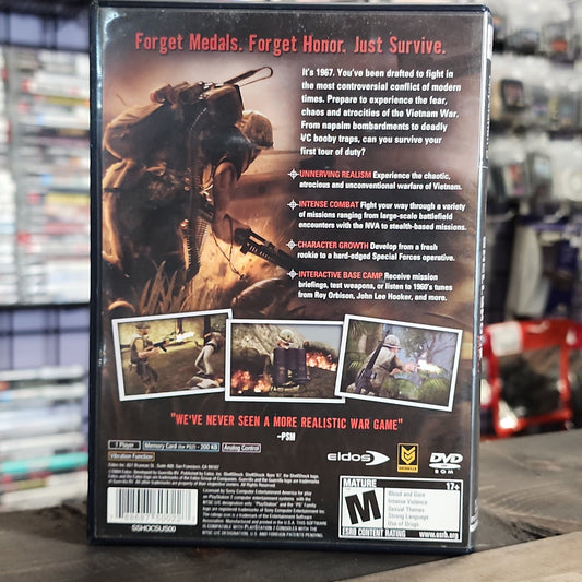 Playstation 2 - ShellShock: Nam '67 Retrograde Collectibles Action, CIB, Eidos Interactive, Guerrilla, Historical, M Rated, Military, Playstation 2, PS2, ShellS Preowned Video Game