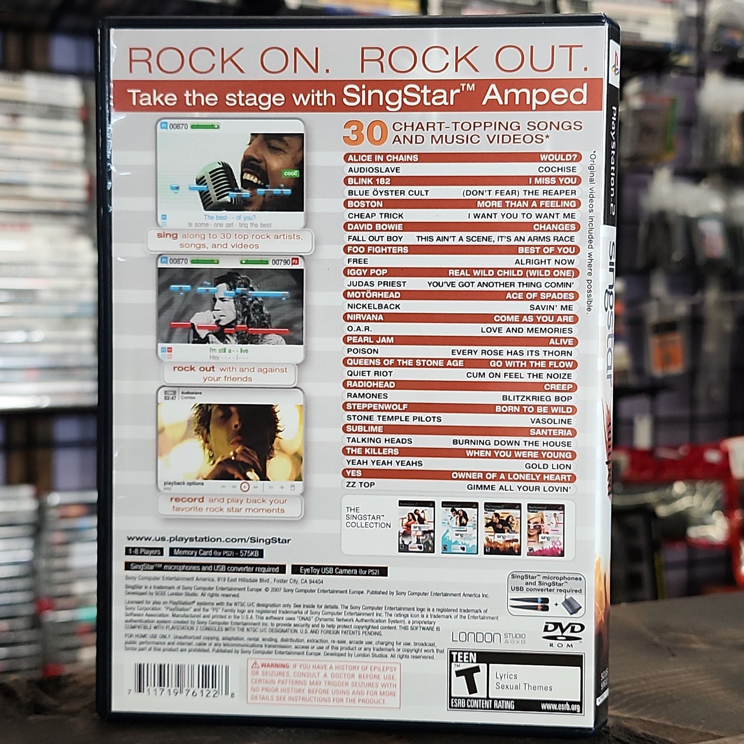Playstation 2 - SingStar Amped Retrograde Collectibles CIB, Karaoke, Mandatory Peripheral, Playstation 2, PS2, Rhythm, SCEA, SingStar, T Rated Preowned Video Game