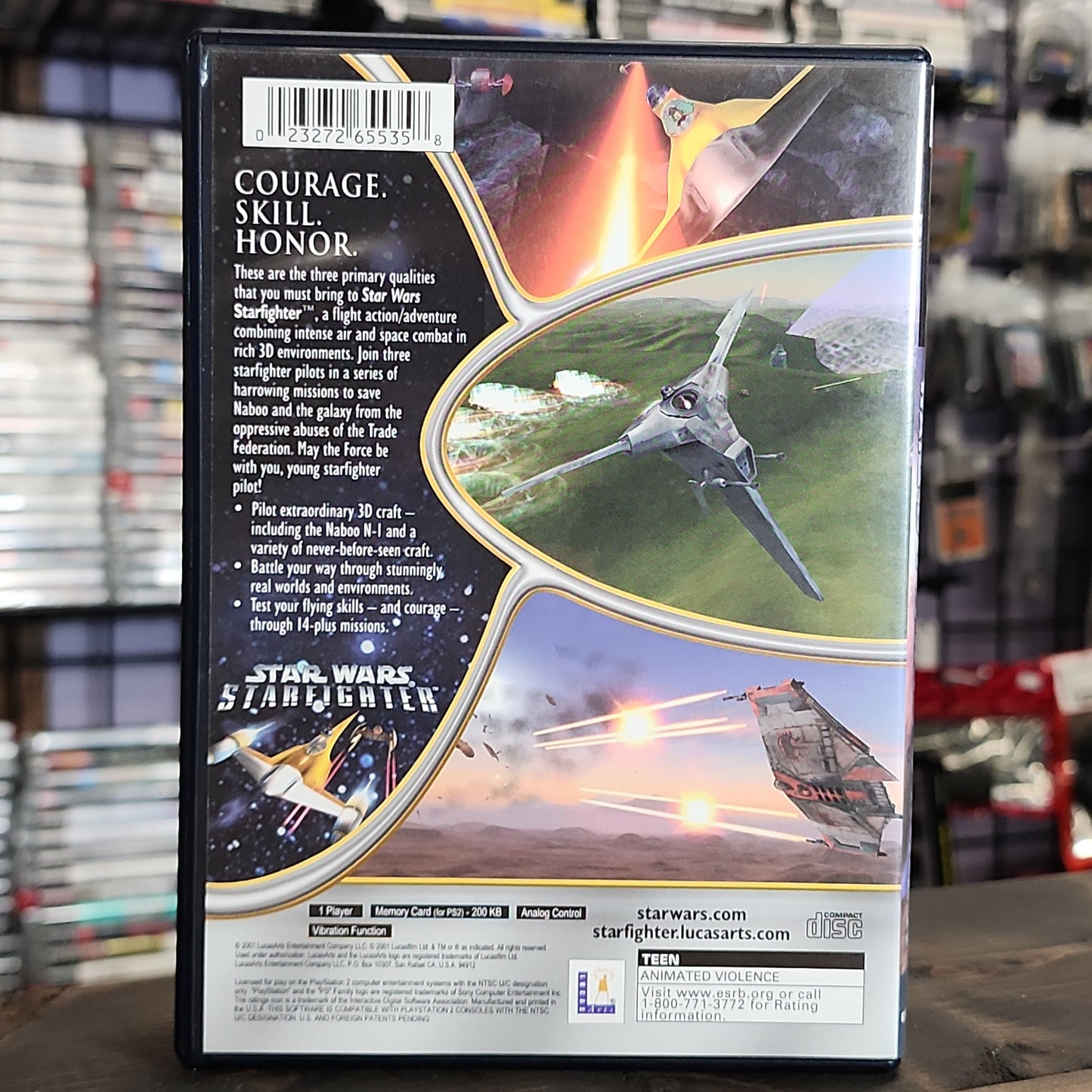Playstation 2 - Star Wars: Starfighter Retrograde Collectibles CIB, LucasArts, Movie Tie-In, Playstation 2, PS2, Sci-Fi, Simulation, Space Combat, Star Wars, T Rat Preowned Video Game