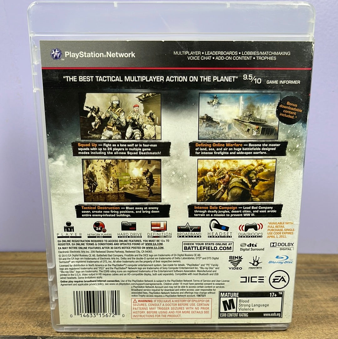 Playstation 3 - Battlefield: Bad Company 2 Retrograde Collectibles Action, Battlefield Series, CIB, DICE, EA, First Person Shooter, FPS, M Rated, Military, Multiplayer Preowned Video Game
